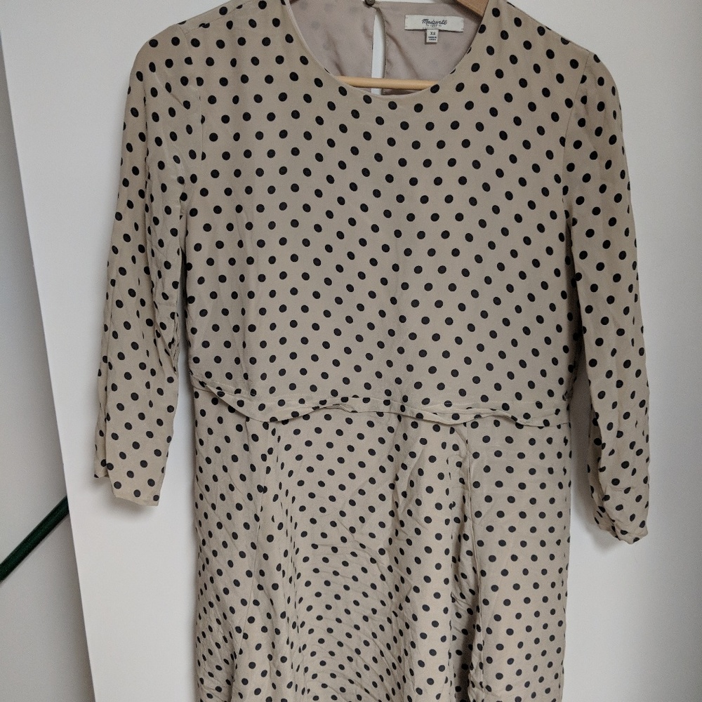 Madwell silk polka dot dress